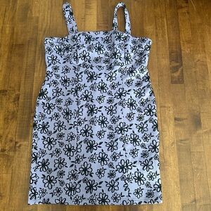 Forever 21 Purple Black Floral Dress 2XL